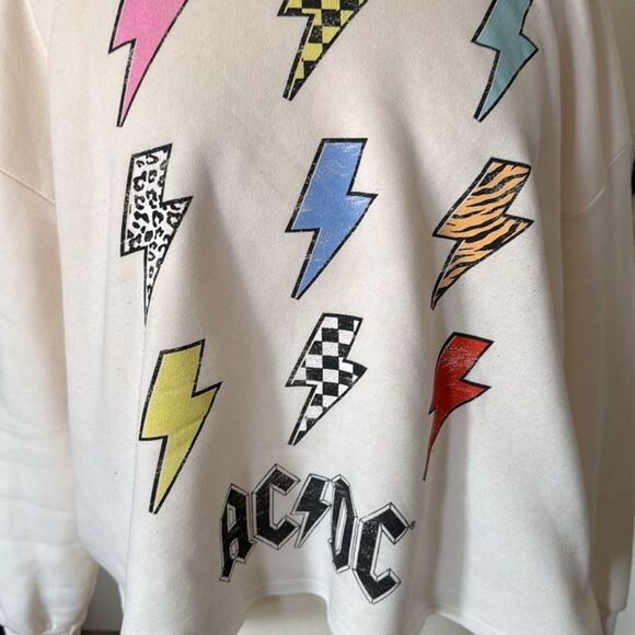 ACDC Grayson‎ Threads Lightning Sweatshirt XL White Graphic Pullover - Picture 3 of 7